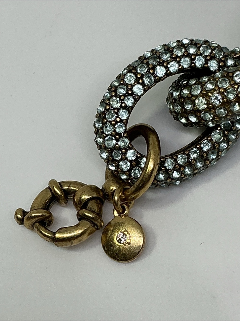 J Crew Chunky Blue Crystal Link Bracelet - Picture 7 of 9